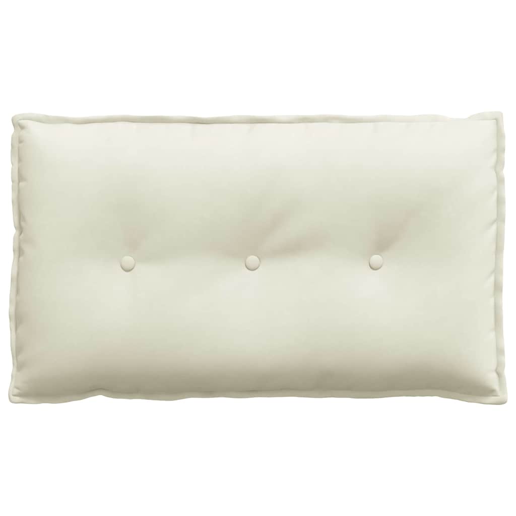 Cuscino per Schiena Crema 80 x 50 cm Tessuto in Cords