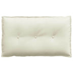 Cuscino per Schiena Crema 80 x 50 cm Tessuto in Cords
