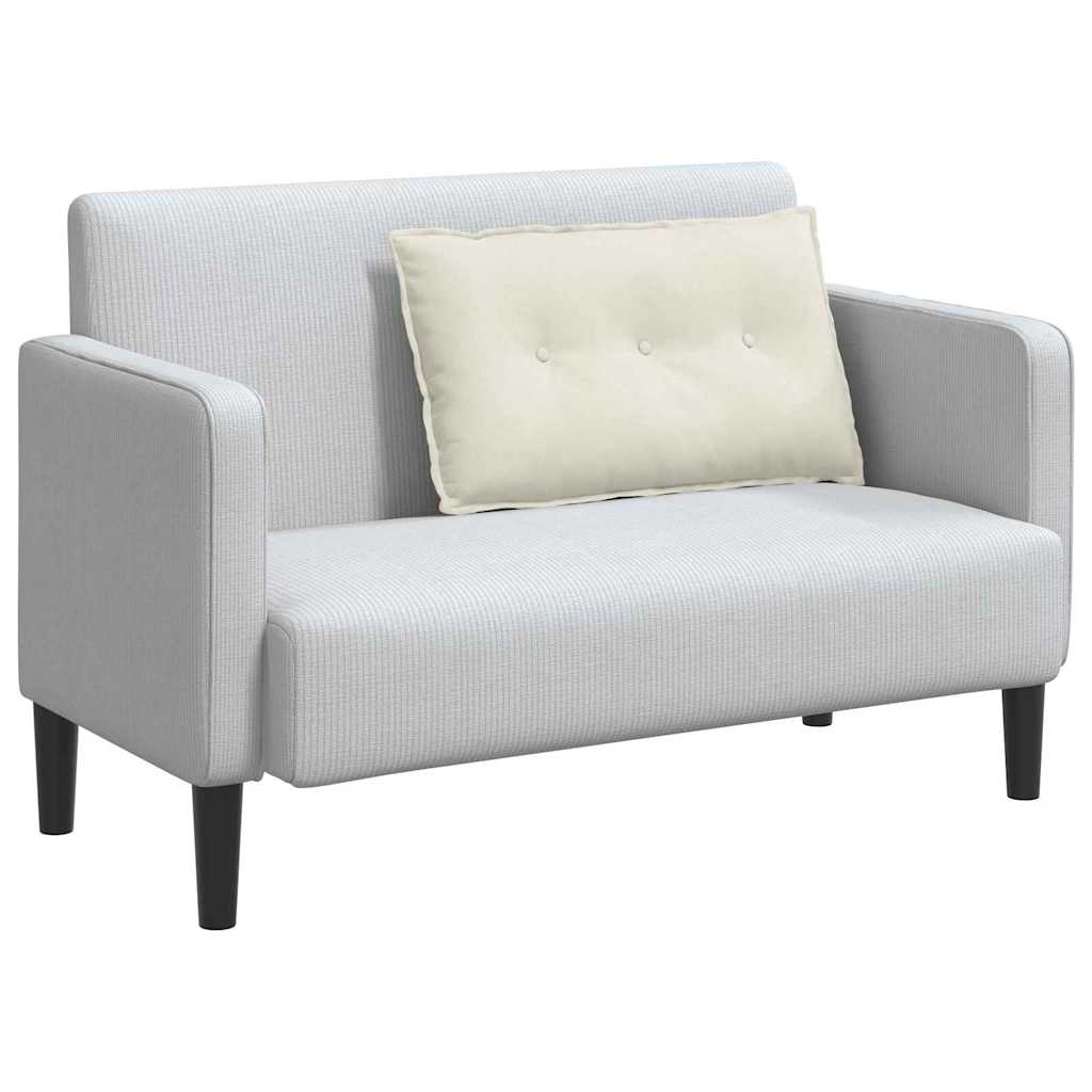 Cuscino per Schiena Crema 80 x 50 cm Tessuto in Cords