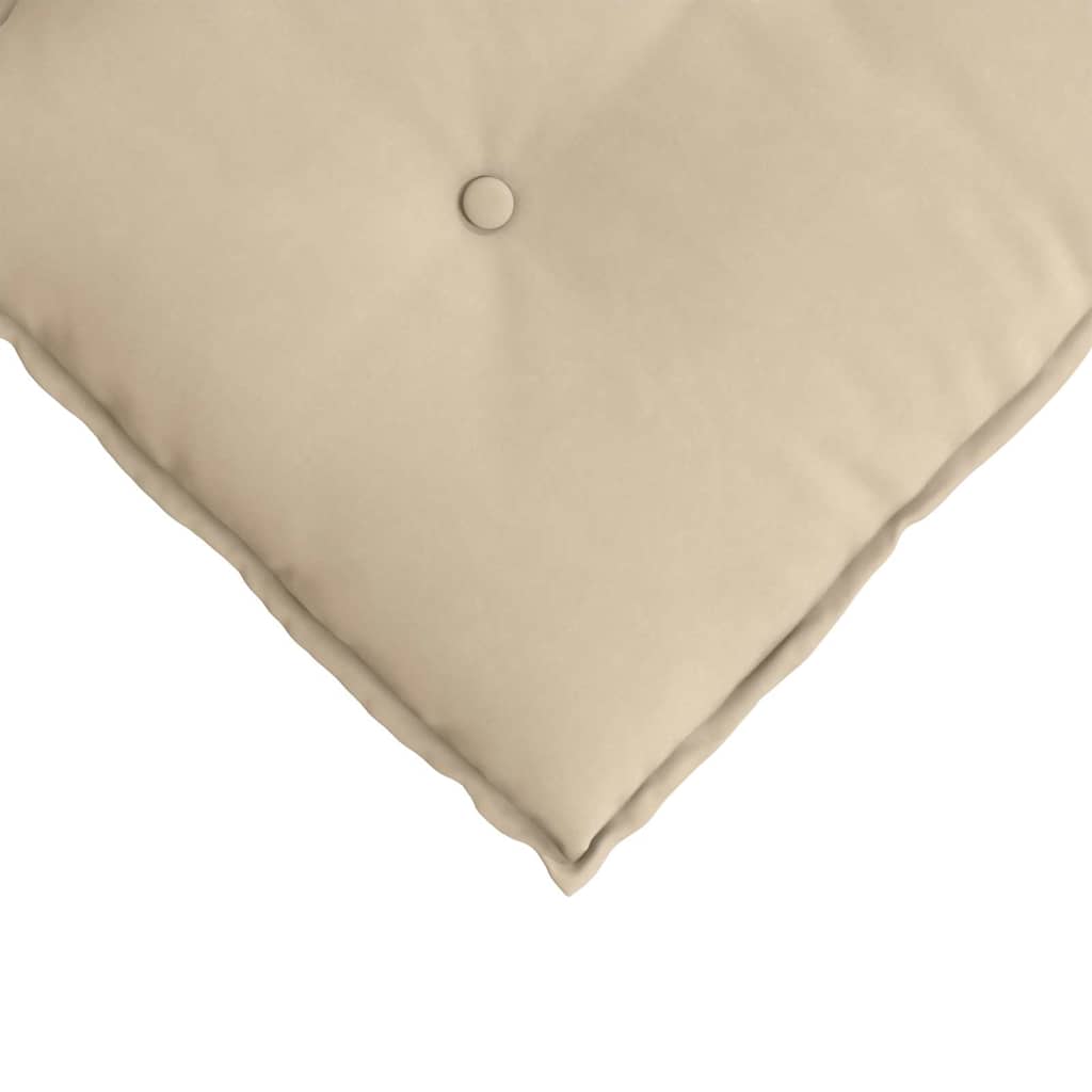 Cuscino per Schiena Crema 80 x 50 cm Tessuto in Microfibra