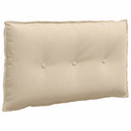 Cuscino per Schiena Crema 80 x 50 cm Tessuto in Microfibra