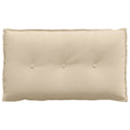 Cuscino per Schiena Crema 80 x 50 cm Tessuto in Microfibra