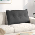 Cuscino per Schiena Grigio scuro 80 x 50 cm Tessuto in Cords