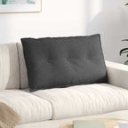 Cuscino per Schiena Grigio scuro 80 x 50 cm Tessuto in Cords