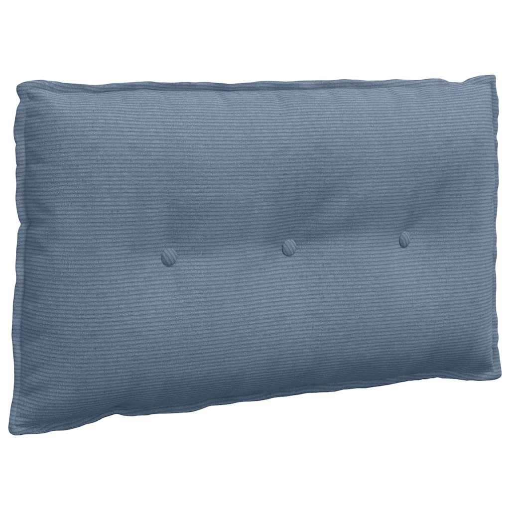 Cuscino per Schiena Blu 80 x 50 cm Tessuto in Cords