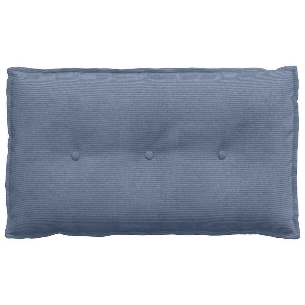 Cuscino per Schiena Blu 80 x 50 cm Tessuto in Cords