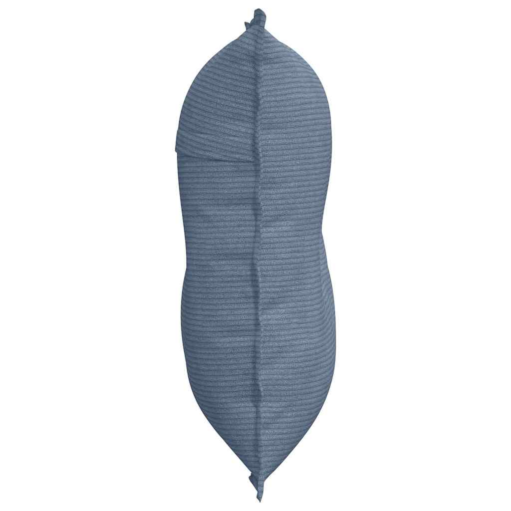 Cuscino per Schiena Blu 80 x 50 cm Tessuto in Cords