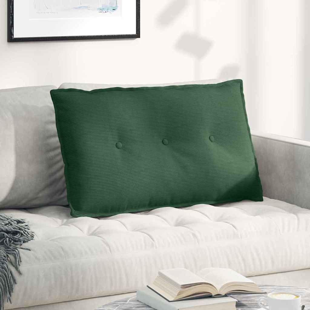Cuscino per Schiena Verde Giungla 80 x 50 cm Tessuto in Cords