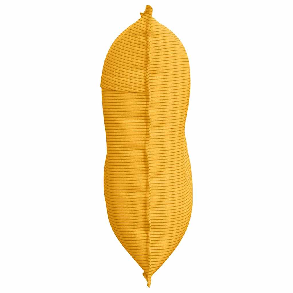Cuscino per Schiena Giallo Chiaro 80 x 50 cm Tessuto in Cords