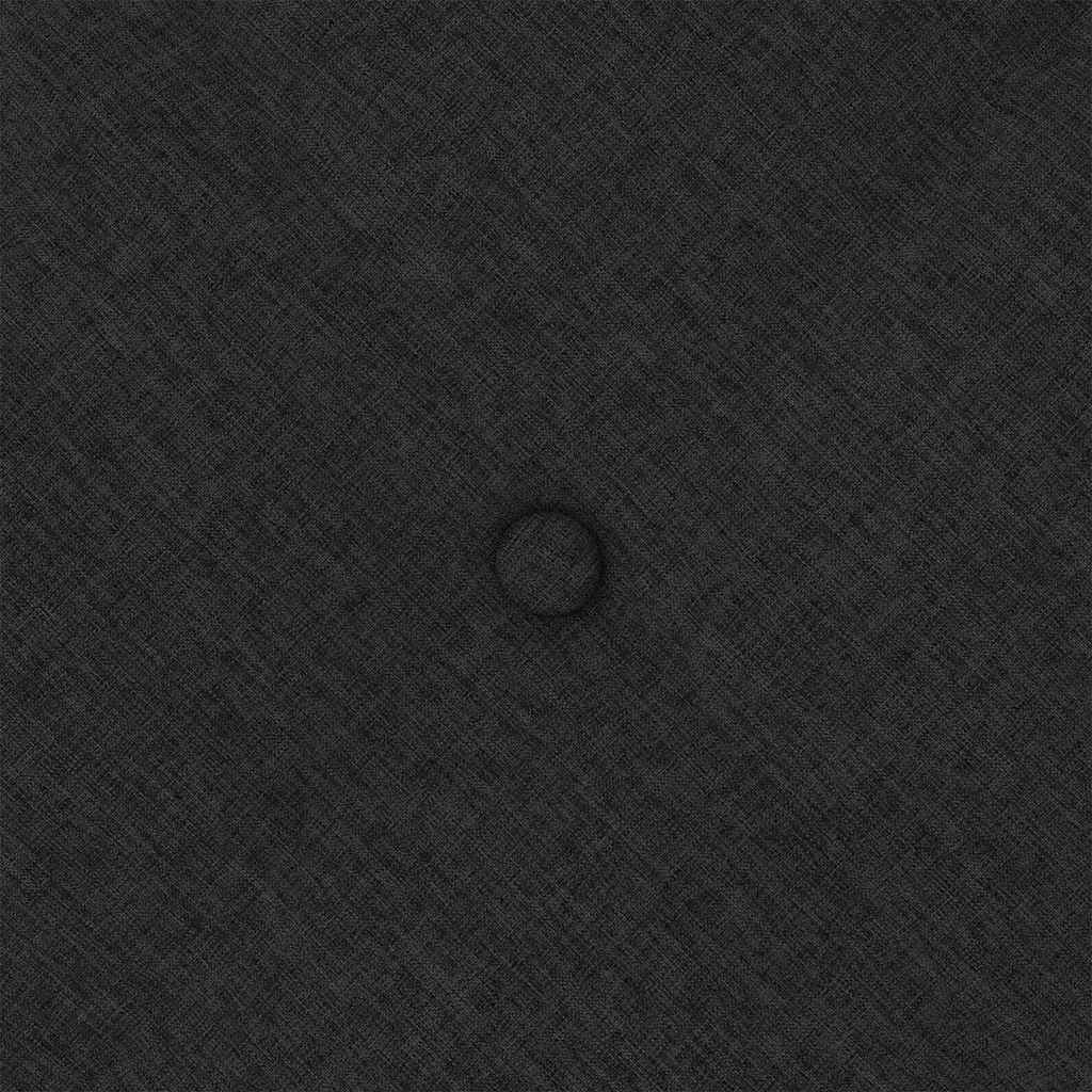 Cuscino per Schiena Nero 100 x 19 x 50 cm Tessuto