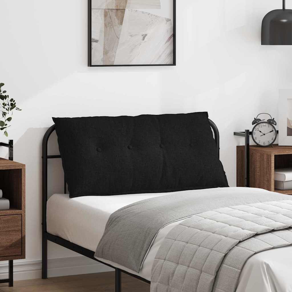 Cuscino per Schiena Nero 100 x 19 x 50 cm Tessuto