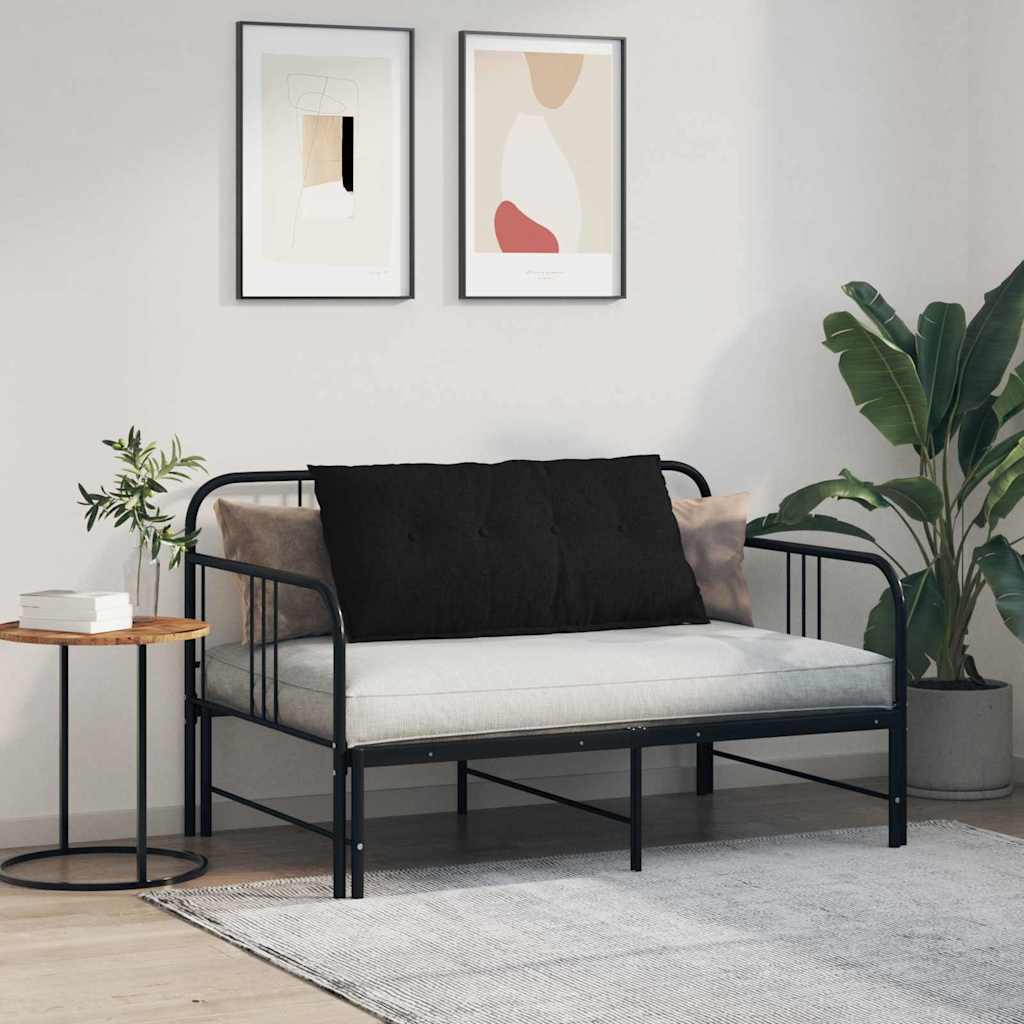 Cuscino per Schiena Nero 100 x 19 x 50 cm Tessuto