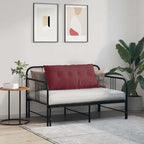 Cuscino per Schiena Rosso Vino 100 x 19 x 50 cm Tessuto