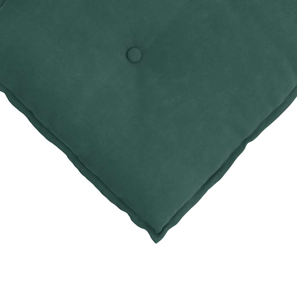 Cuscino per Schiena Verde Scuro 100 x 50 cm Tessuto in Cords