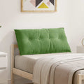 Cuscino per Schiena Verde chiaro 100 x 50 cm Tessuto in Cords