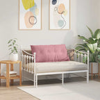 Cuscino per Schiena Rosa 100 x 50 cm Tessuto in Cords