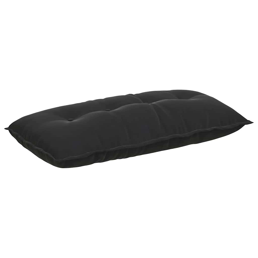 Cuscino per Schiena Nero 100 x 50 cm Tessuto in Cords