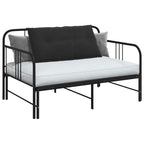 Cuscino per Schiena Nero 100 x 50 cm Tessuto in Cords