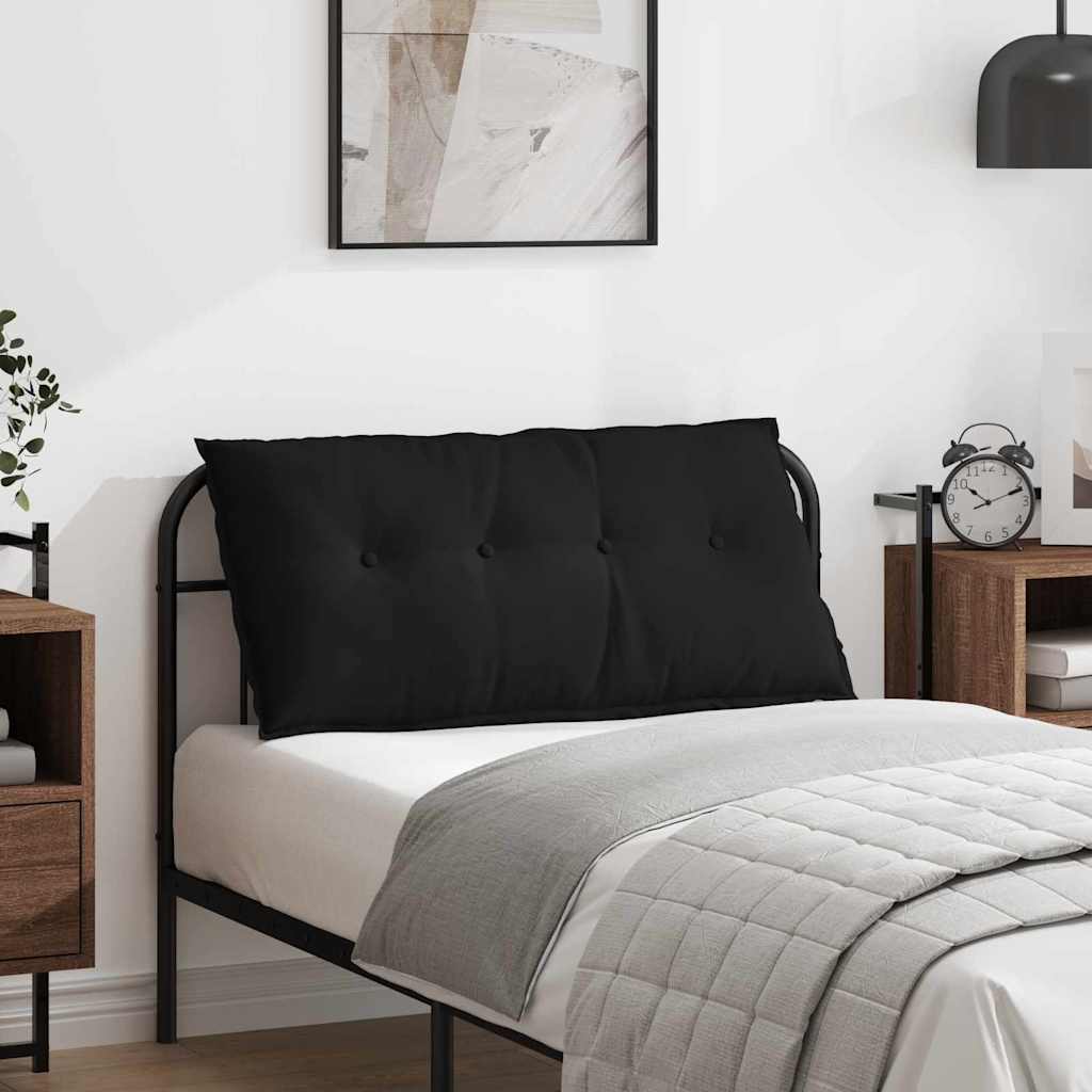 Cuscino per Schiena Nero 100 x 50 cm Tessuto in Microfibra