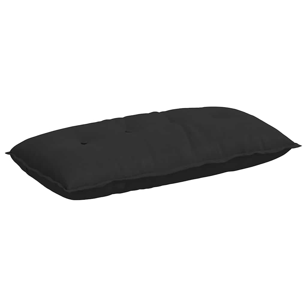 Cuscino per Schiena Nero 100 x 50 cm Tessuto in Microfibra