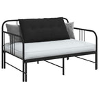 Cuscino per Schiena Nero 100 x 50 cm Tessuto in Microfibra