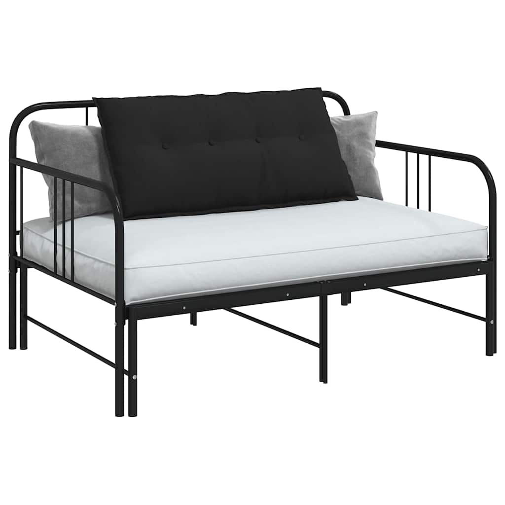 Cuscino per Schiena Nero 100 x 50 cm Tessuto in Microfibra