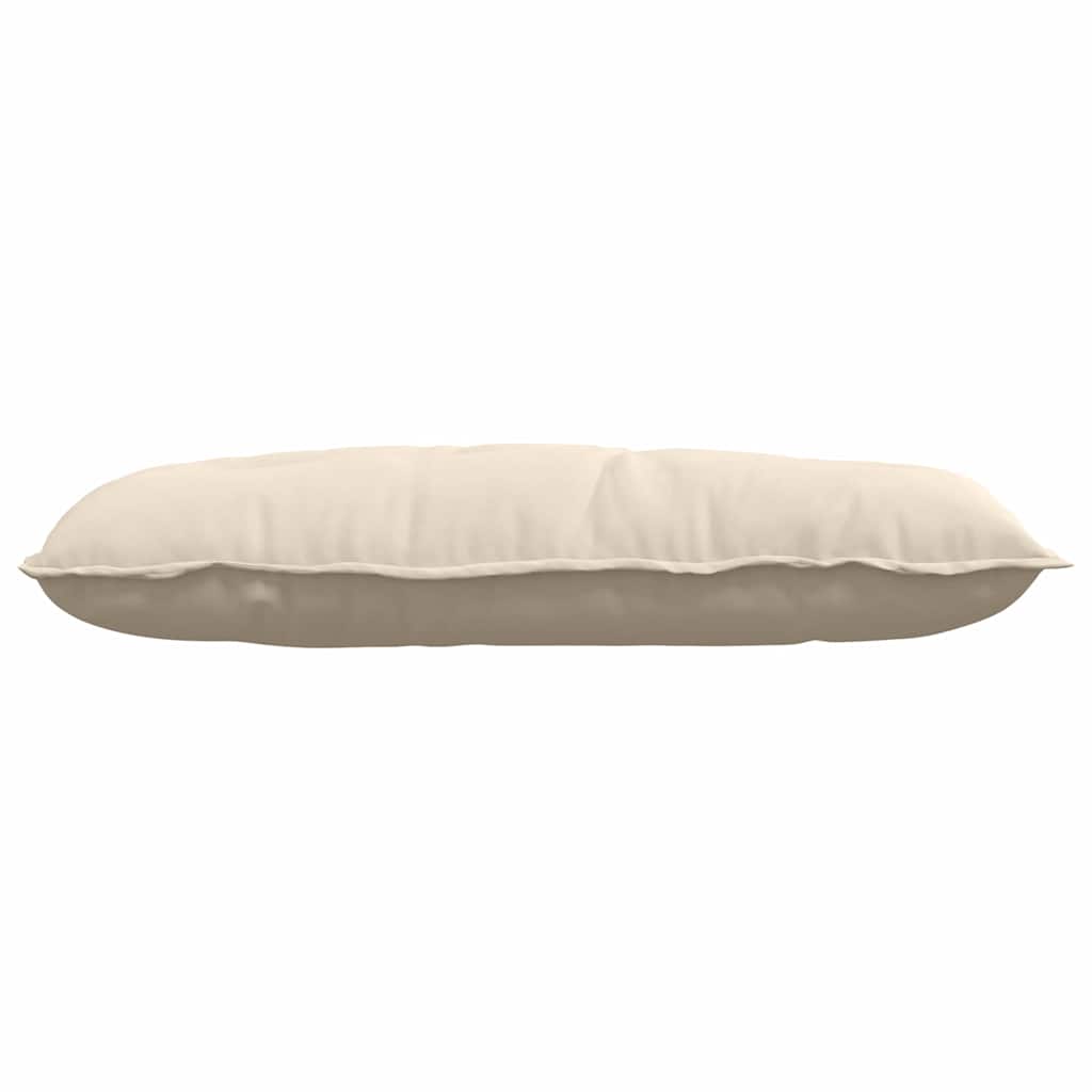 Cuscino per Schiena Beige 100 x 50 cm Tessuto in Microfibra