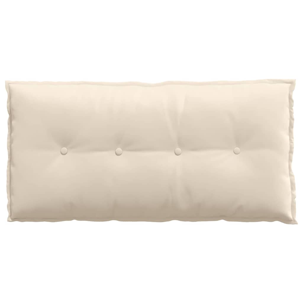Cuscino per Schiena Beige 100 x 50 cm Tessuto in Microfibra