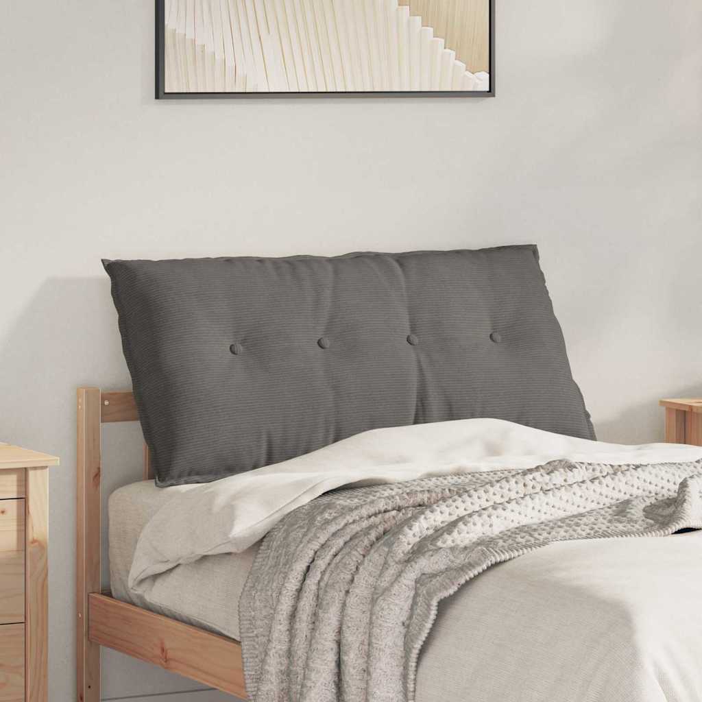 Cuscino per Schiena Grigio chiaro 100 x 50 cm Tessuto in Cords