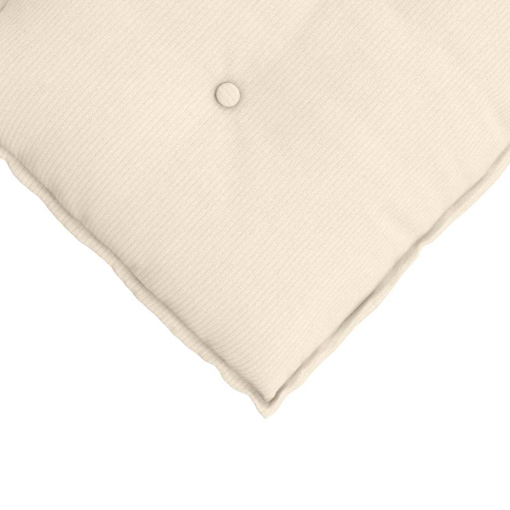 Cuscino per Schiena Crema 100 x 50 cm Tessuto in Cords