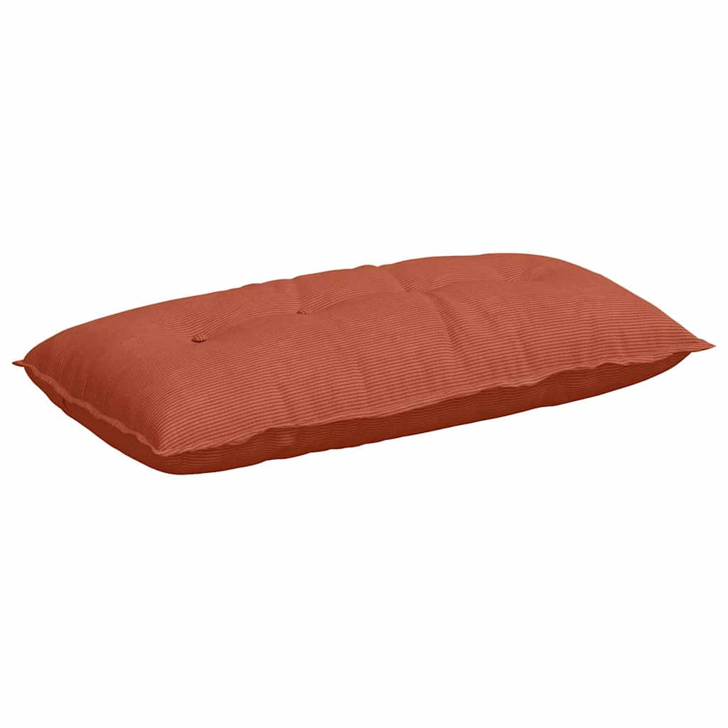 Cuscino per Schiena Rosso Arancio 100 x 50 cm Tessuto in Cords