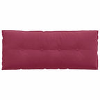 Cuscino per Schiena Rosso Vino 120 x 50 cm Tessuto in Cords