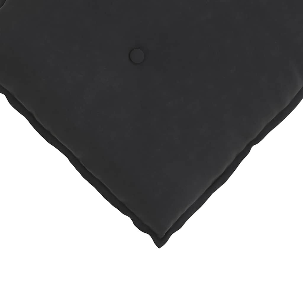 Cuscino per Schiena Nero 120 x 50 cm Tessuto in Cords