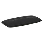 Cuscino per Schiena Nero 120 x 50 cm Tessuto in Cords