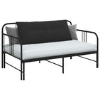 Cuscino per Schiena Nero 120 x 50 cm Tessuto in Cords