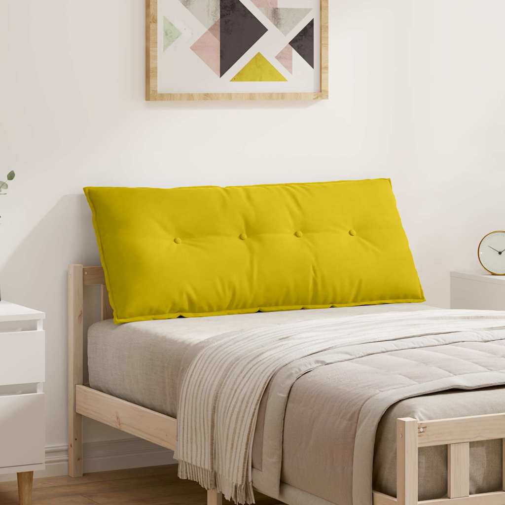 Cuscino per Schiena Giallo 120 x 50 cm Tessuto in Cords