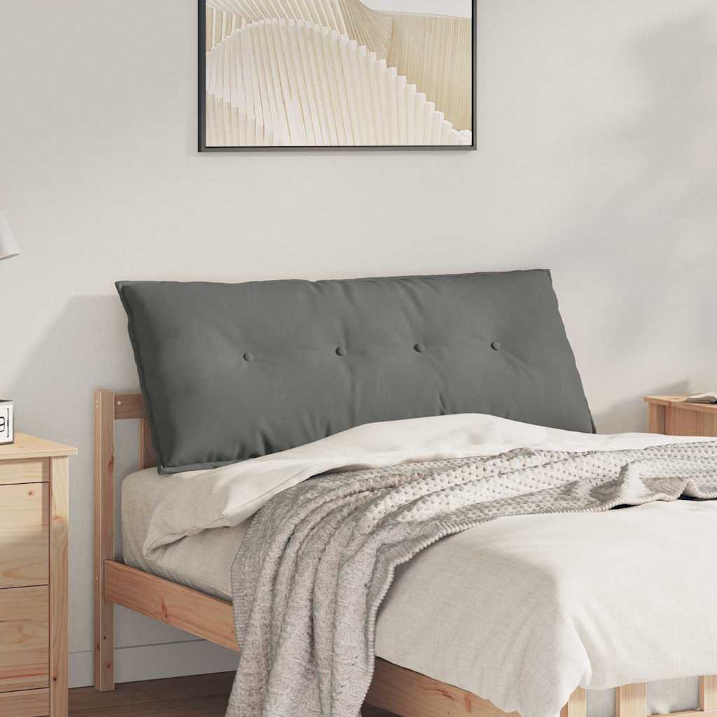 Cuscino per Schiena Grigio scuro 120 x 50 cm