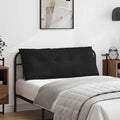 Cuscino per Schiena Nero 120 x 50 cm Tessuto in Microfibra