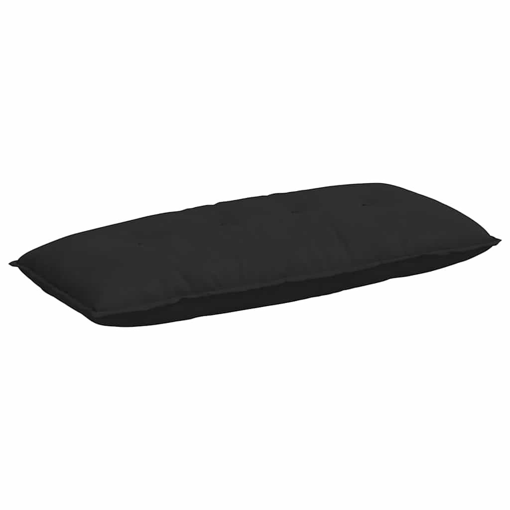 Cuscino per Schiena Nero 120 x 50 cm Tessuto in Microfibra