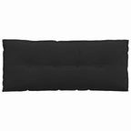 Cuscino per Schiena Nero 120 x 50 cm Tessuto in Microfibra