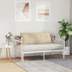 Cuscino per Schiena Crema 120 x 50 cm Tessuto in Microfibra