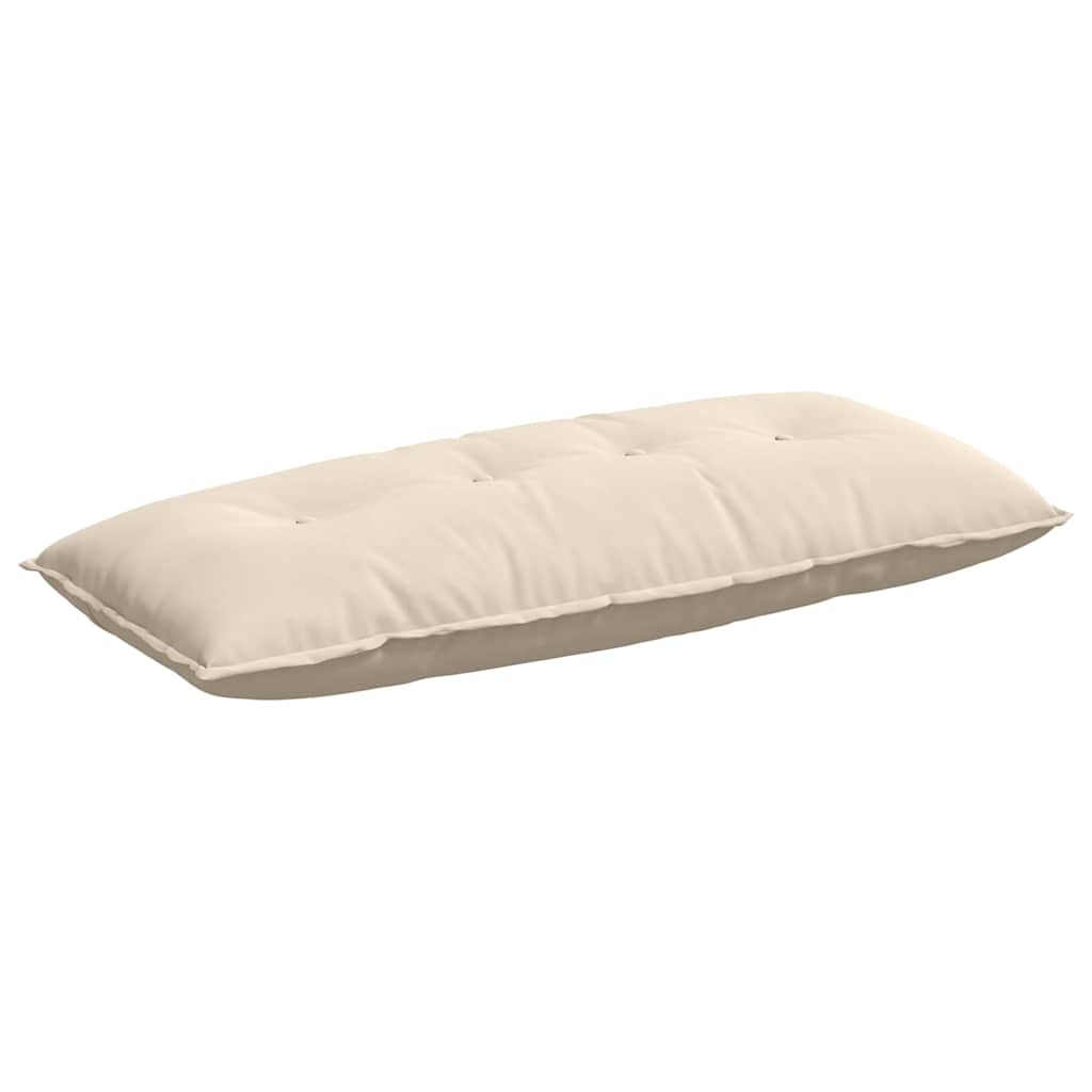 Cuscino per Schiena Beige 120 x 50 cm Tessuto in Microfibra