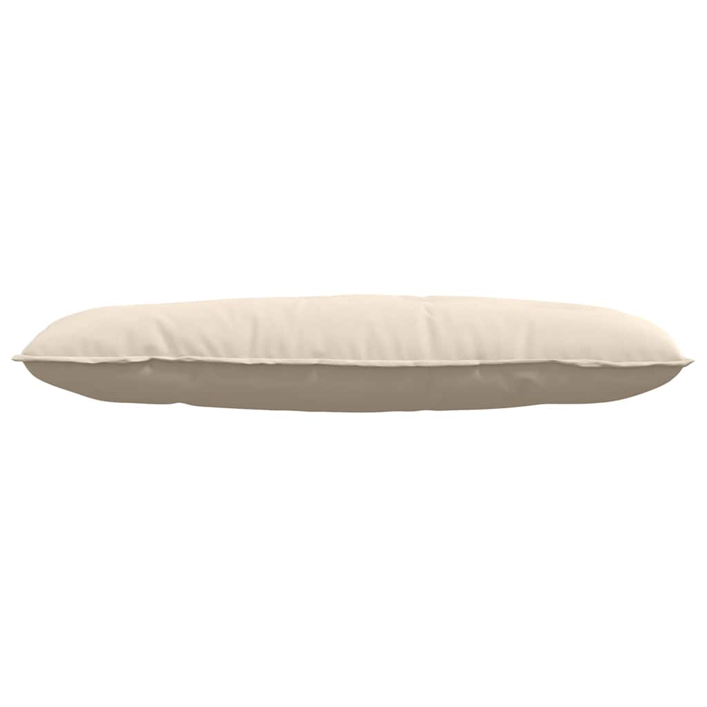 Cuscino per Schiena Beige 120 x 50 cm Tessuto in Microfibra
