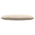 Cuscino per Schiena Beige 120 x 50 cm Tessuto in Microfibra