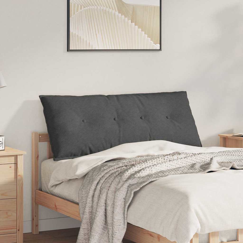 Cuscino per Schiena Grigio scuro 120 x 50 cm Tessuto in Cords
