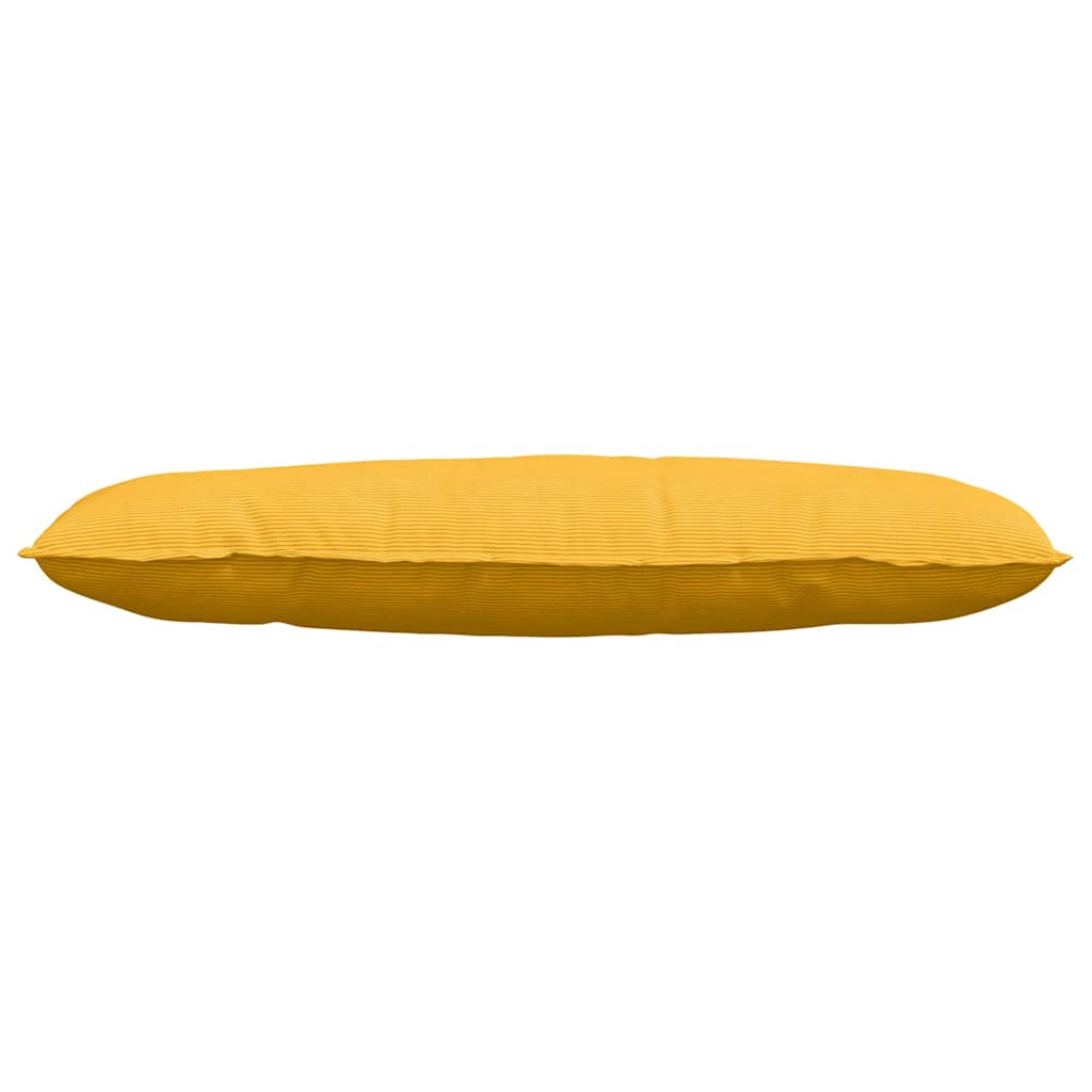 Cuscino per Schiena Giallo Chiaro 120 x 50 cm Tessuto in Cords