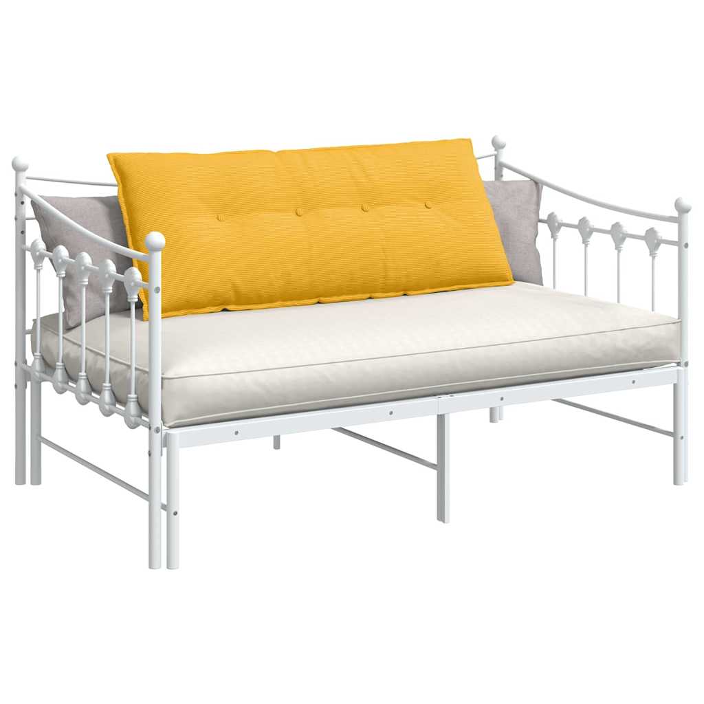Cuscino per Schiena Giallo Chiaro 120 x 50 cm Tessuto in Cords