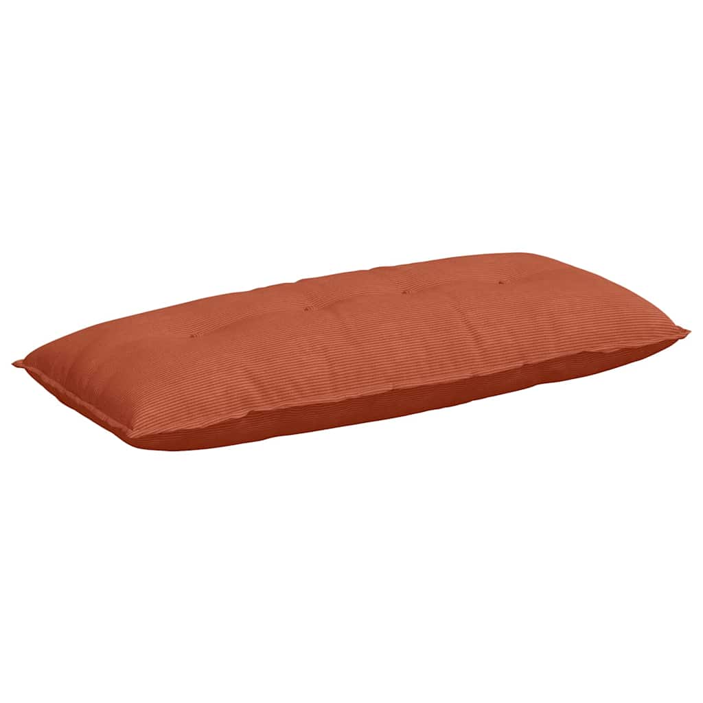 Cuscino per Schiena Rosso Arancio 120 x 50 cm Tessuto in Cords