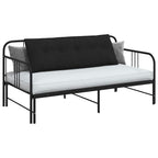 Cuscino per Schiena Nero 140 x 19 x 50 cm Tessuto