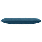 Cuscino per Schiena Blu 140 x 50 cm Tessuto in Cords